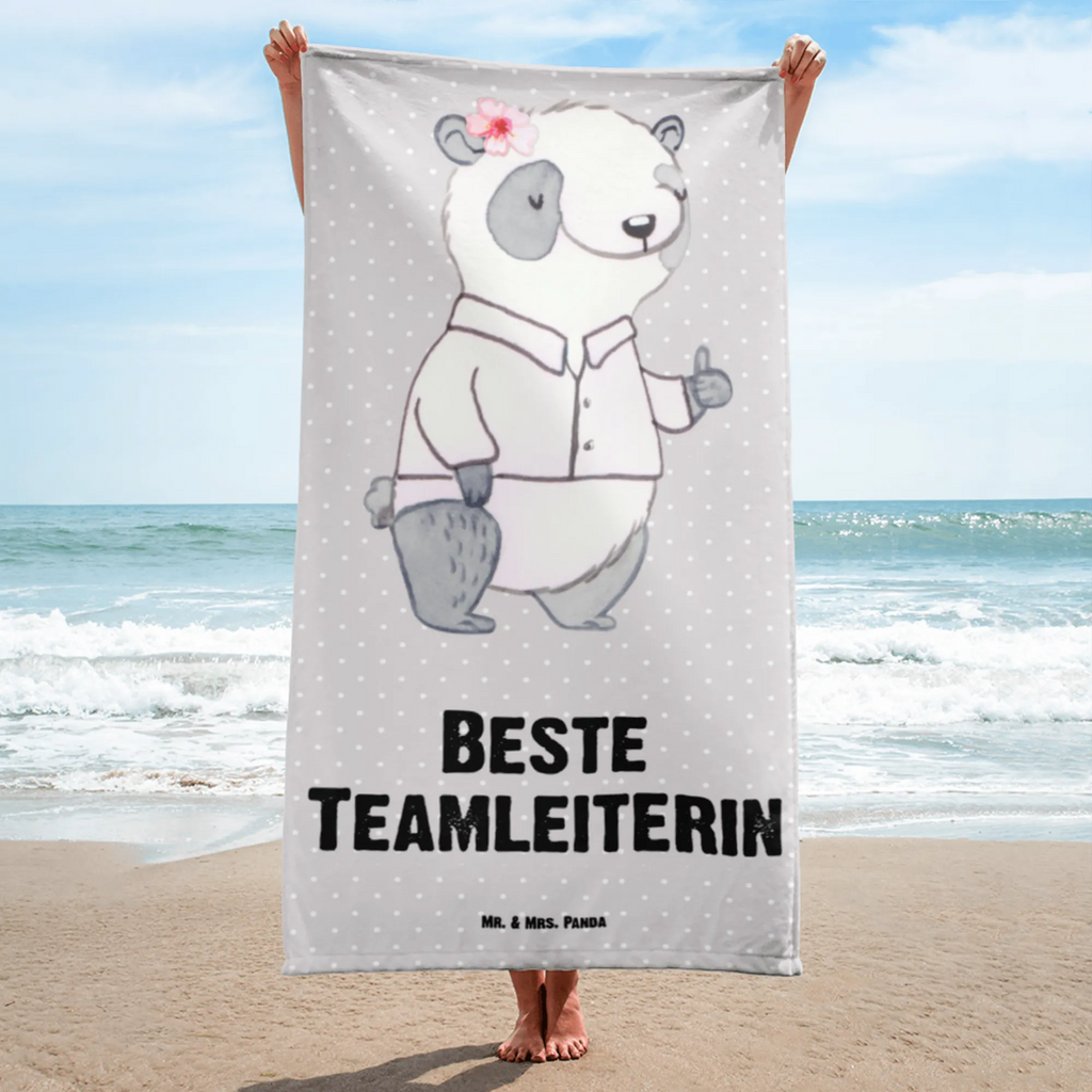 XL bath towel panda Best Team Leader large beach towel, spa towel, oversized towel, luxury bath sheet, extra large swim towel, XL bath towel, for, thank you, gift, giving, birthday, birthday present, gift idea, souvenir, make you happy, gift tip, supervisor, boss, seminar leader, farewell gift, manager, group leader, colleague, farewell, retirement, Team leader
