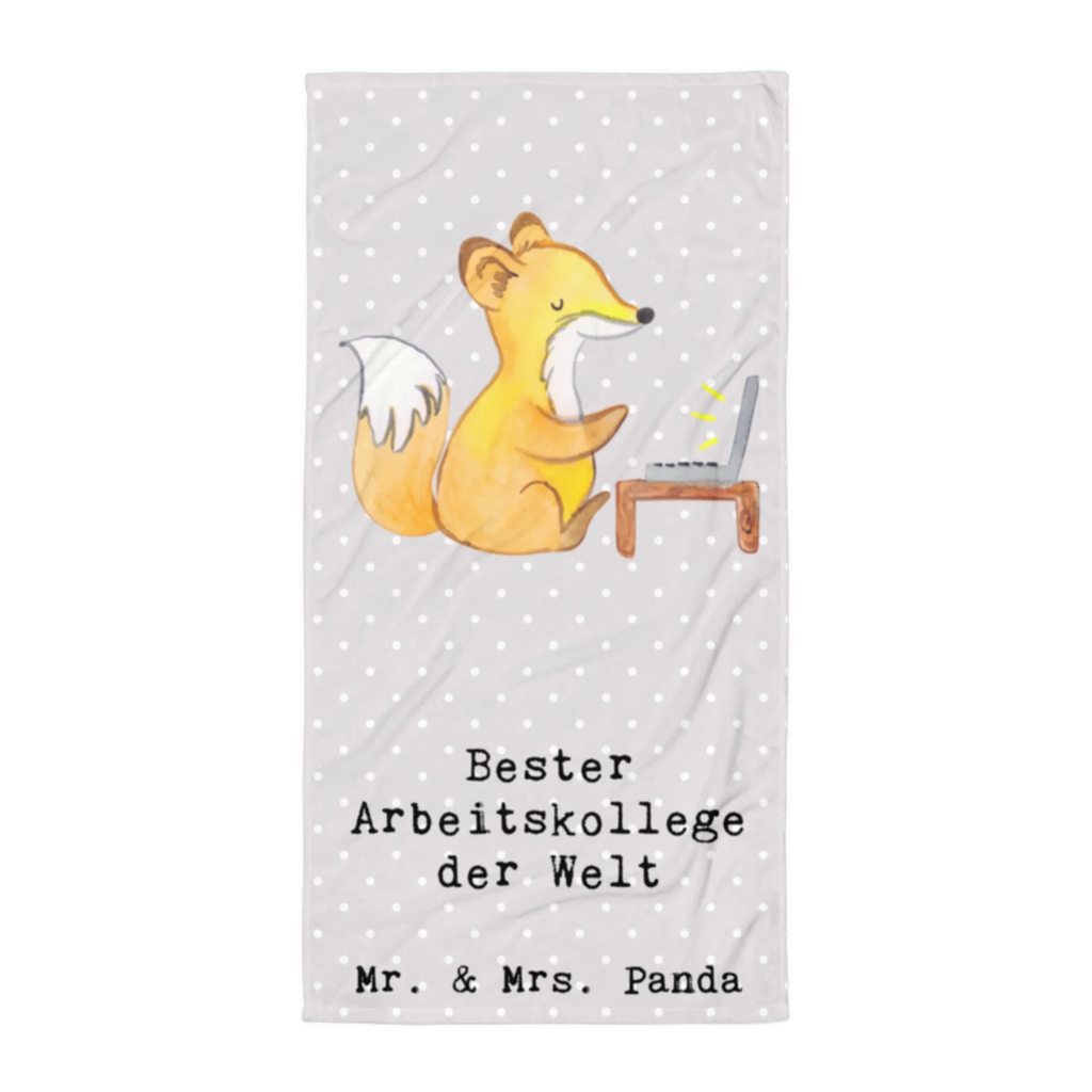 XL bath towel Fox Best colleague in the world large beach towel, spa towel, oversized towel, extra large swim towel, luxury bath sheet, XL bath towel, for, thank you, gift, giving, birthday, birthday present, gift idea, souvenir, make you happy, gift tip, office, work, farewell gift, retirement, fellow worker, profession, Work colleague, employee, colleague