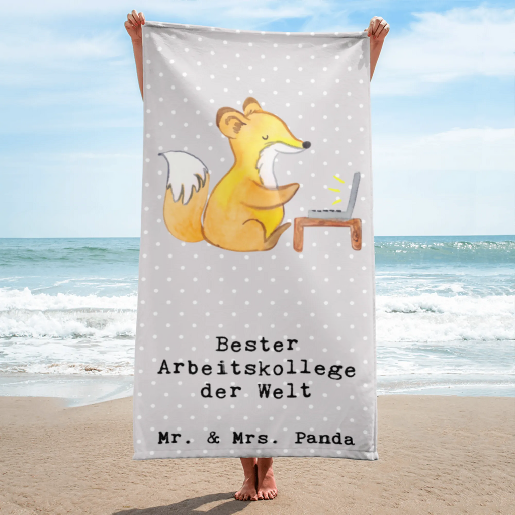 XL bath towel Fox Best colleague in the world large beach towel, spa towel, oversized towel, extra large swim towel, luxury bath sheet, XL bath towel, for, thank you, gift, giving, birthday, birthday present, gift idea, souvenir, make you happy, gift tip, office, work, farewell gift, retirement, fellow worker, profession, Work colleague, employee, colleague