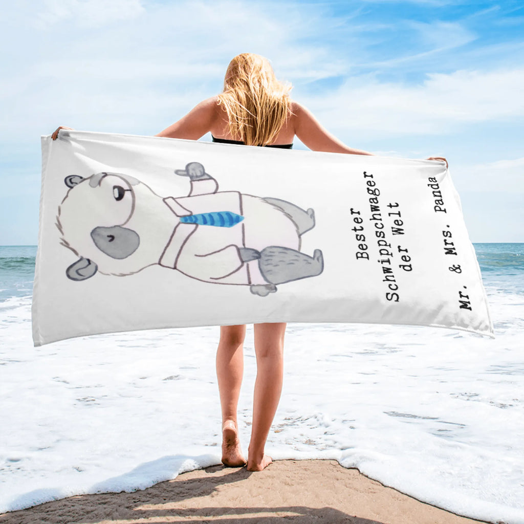 XL bath towel panda Best brother-in-law in the world large beach towel, oversized towel, spa towel, luxury bath sheet, XL bath towel, extra large swim towel, for, thank you, gift, giving, birthday, birthday present, gift idea, souvenir, make you happy, gift tip, brother-in-law, Schwippschwager, family, relatives, Schwibschwager, spouse&#39;s brother-in-law, married