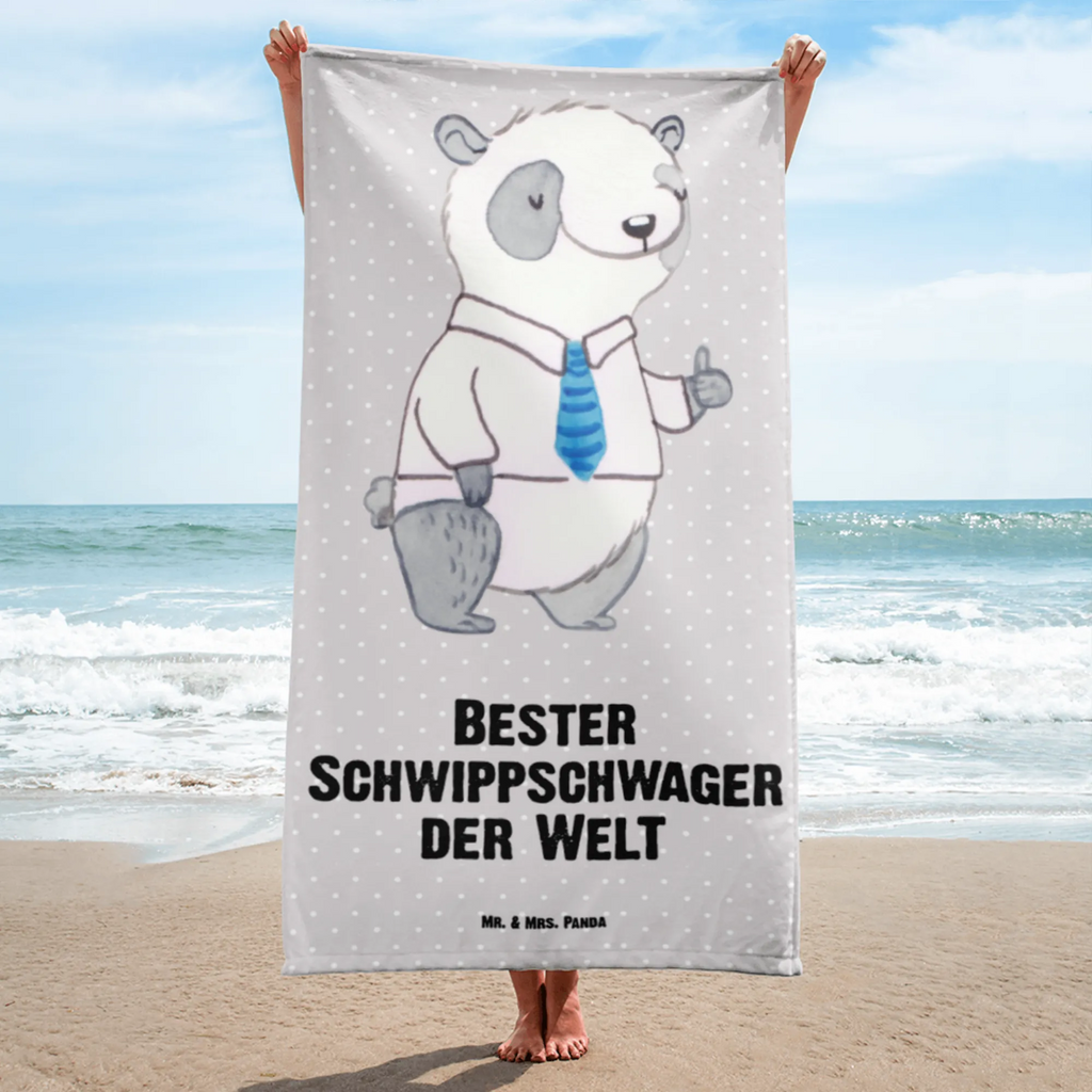 XL bath towel panda Best brother-in-law in the world large beach towel, oversized towel, spa towel, luxury bath sheet, XL bath towel, extra large swim towel, for, thank you, gift, giving, birthday, birthday present, gift idea, souvenir, make you happy, gift tip, brother-in-law, Schwippschwager, family, relatives, Schwibschwager, spouse&#39;s brother-in-law, married