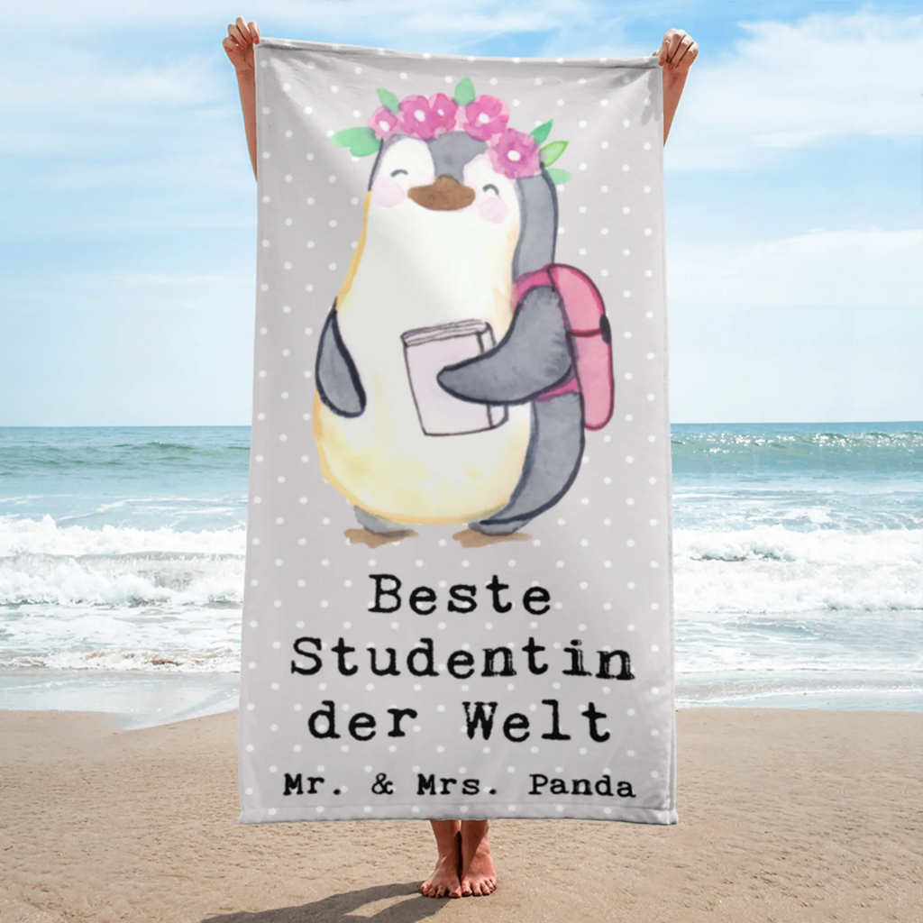 XL bath towel penguin Best student in the world extra large swim towel, large beach towel, luxury bath sheet, XL bath towel, spa towel, oversized towel, for, thank you, gift, giving, birthday, birthday present, gift idea, souvenir, make you happy, gift tip, university, graduation, college, students, alumni, model student, study, humorous, fun, daughter, student, funny