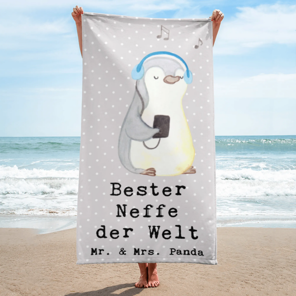XL bath towel penguin Best nephew in the world large beach towel, XL bath towel, spa towel, extra large swim towel, oversized towel, luxury bath sheet, for, thank you, gift, giving, birthday, birthday present, gift idea, souvenir, make you happy, gift tip, aunt, godmother, brother&#39;s son, best man, Nephew, uncle, christening, sister&#39;s son, goduncle, godchild