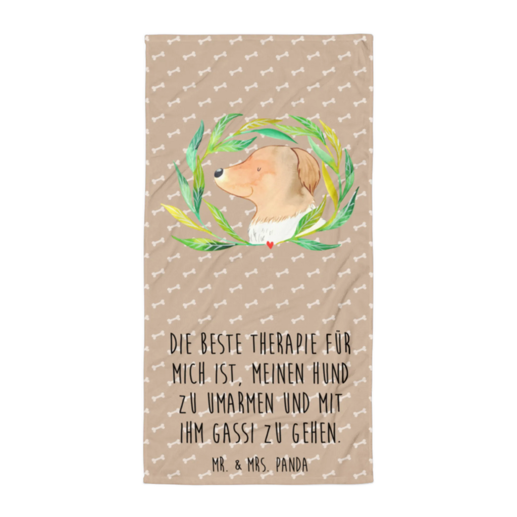 XL ręcznik kąpielowy pies kwiaty Pies, motyw psa, zwierzę domowe, rasa psa, miłośnik zwierząt, właściciel psa, powiedzenia