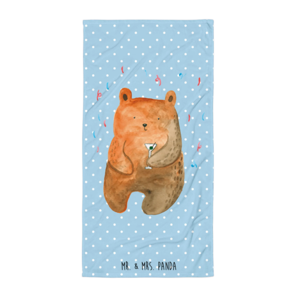 XL bath towel bear party extra large swim towel, XL bath towel, luxury bath sheet, large beach towel, spa towel, oversized towel, bear, teddy, teddy bear, cuddly toy, Funny, Celebrate, Birthday, Partying, Birthday present, Bring a present, Present, Good mood, Party