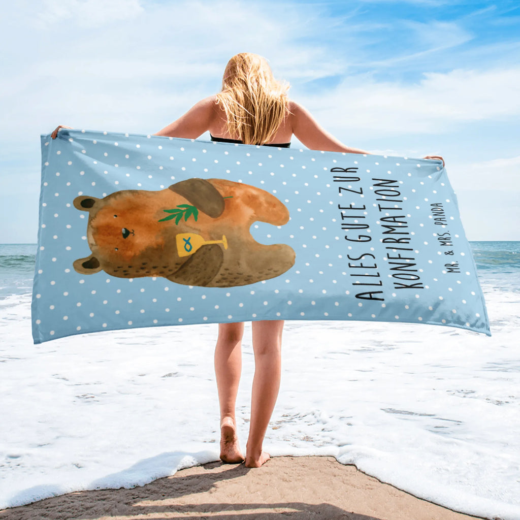 XL bath towel bear confirmation extra large swim towel, spa towel, XL bath towel, large beach towel, luxury bath sheet, oversized towel, bear, teddy, teddy bear, cuddly toy, service, confirmation, evangelic, church