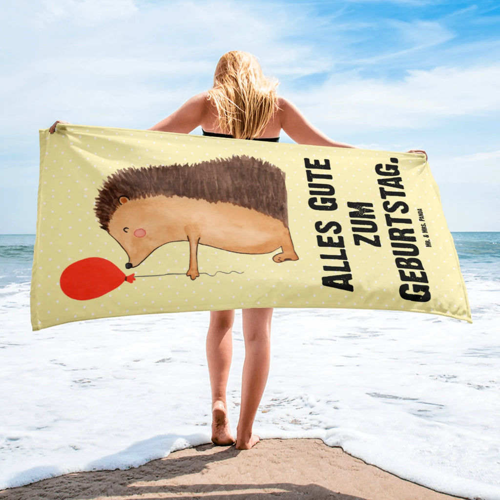 XL ręcznik kąpielowy jeż balon Motywy zwierzęce, dobra energia, zabawne powiedzonka, zwierzęta