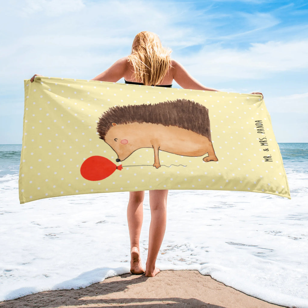 XL ręcznik kąpielowy jeż balon Motywy zwierzęce, dobra energia, zabawne powiedzonka, zwierzęta