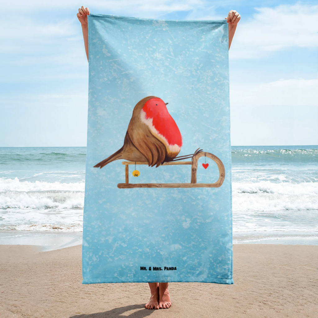 XL bath towel robin Sleds extra large swim towel, large beach towel, oversized towel, spa towel, luxury bath sheet, XL bath towel, Winter, Christmas, Christmas time, snow, bird, sleigh
