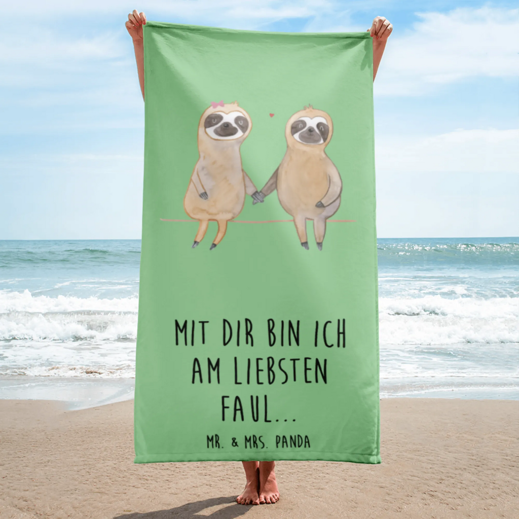 XL bath towel sloth pair spa towel, oversized towel, large beach towel, extra large swim towel, luxury bath sheet, XL bath towel, Sloth, sloth, trend animal, lazy, engaged, relax, in love, together, lovers, favourite animal, sloth love, love, sloth couple