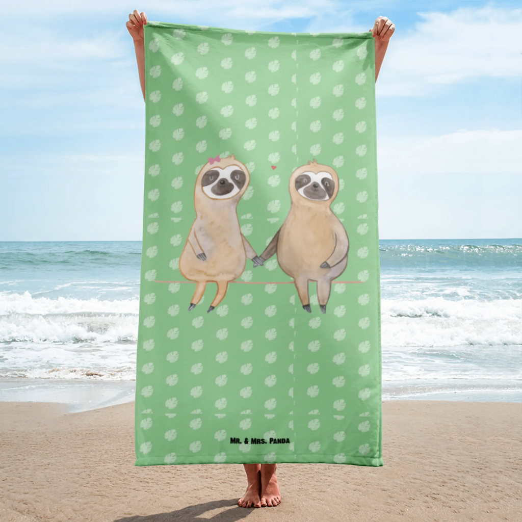 XL bath towel sloth pair spa towel, oversized towel, large beach towel, extra large swim towel, luxury bath sheet, XL bath towel, Sloth, sloth, trend animal, lazy, engaged, relax, in love, together, lovers, favourite animal, sloth love, love, sloth couple