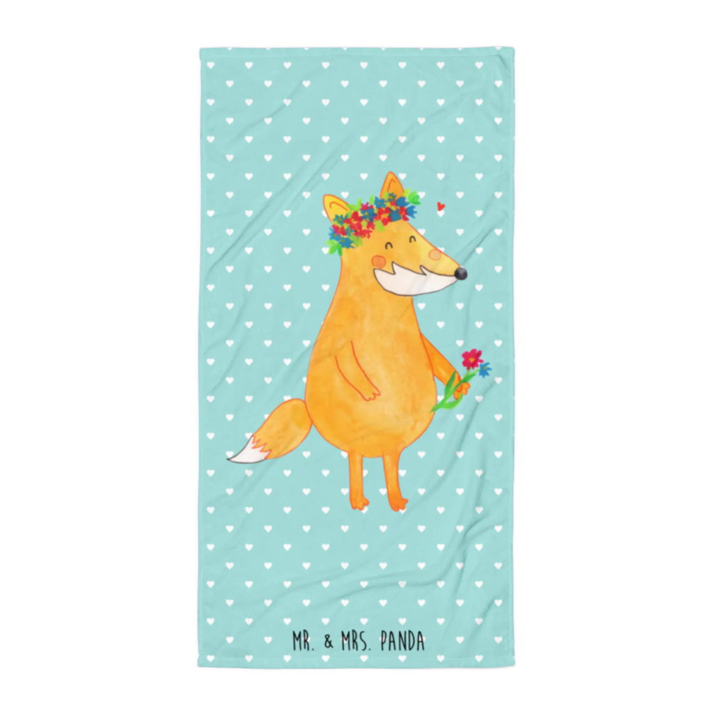 XL bath towel Fox Flower XL bath towel, oversized towel, extra large swim towel, spa towel, luxury bath sheet, large beach towel, fox, foxes, forest wildlife, clever as a fox, animal lover, joy, girlfriend, self-love, flowers, proof of love, fox girl, flower, me, girlfriends, flower girl, motivation, love