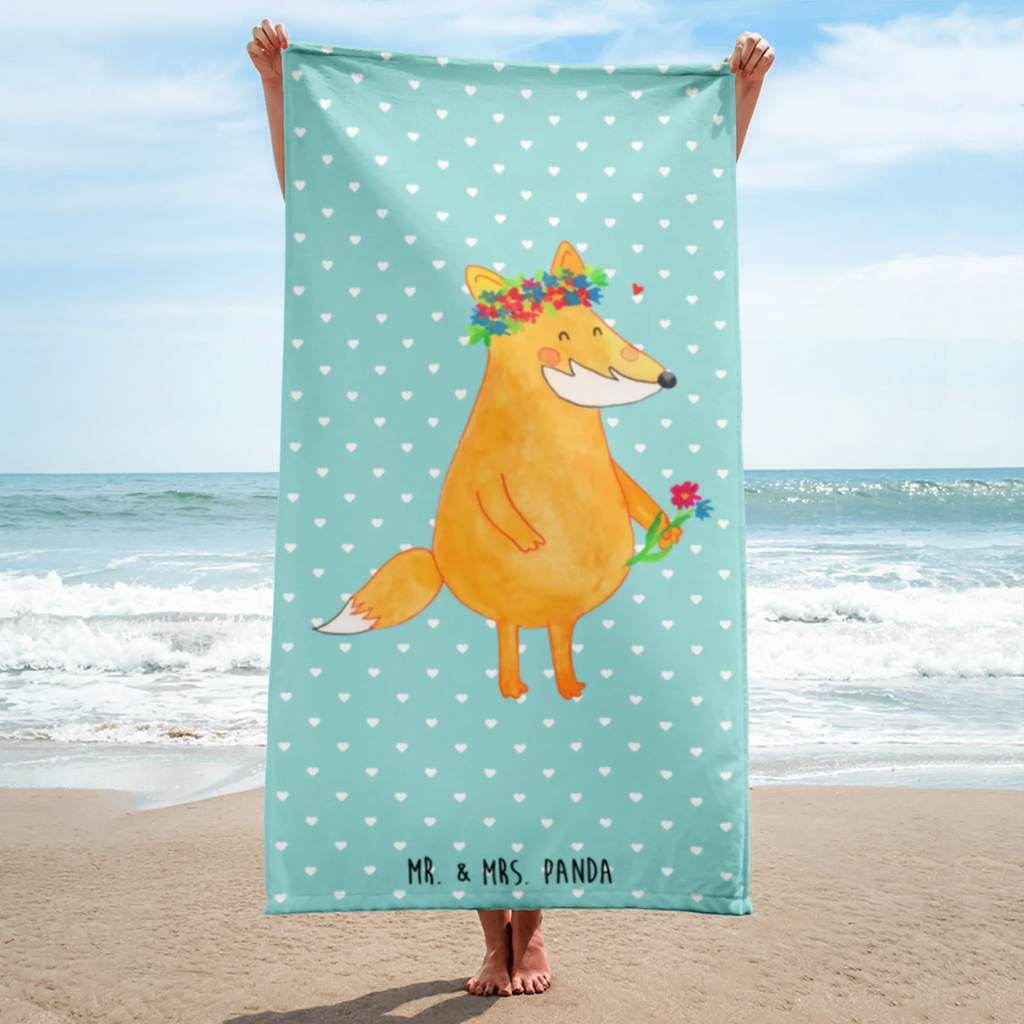 XL bath towel Fox Flower XL bath towel, oversized towel, extra large swim towel, spa towel, luxury bath sheet, large beach towel, fox, foxes, forest wildlife, clever as a fox, animal lover, joy, girlfriend, self-love, flowers, proof of love, fox girl, flower, me, girlfriends, flower girl, motivation, love