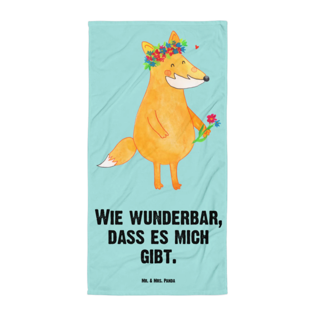 XL bath towel Fox Flower XL bath towel, oversized towel, extra large swim towel, spa towel, luxury bath sheet, large beach towel, fox, foxes, forest wildlife, clever as a fox, animal lover, joy, girlfriend, self-love, flowers, proof of love, fox girl, flower, me, girlfriends, flower girl, motivation, love
