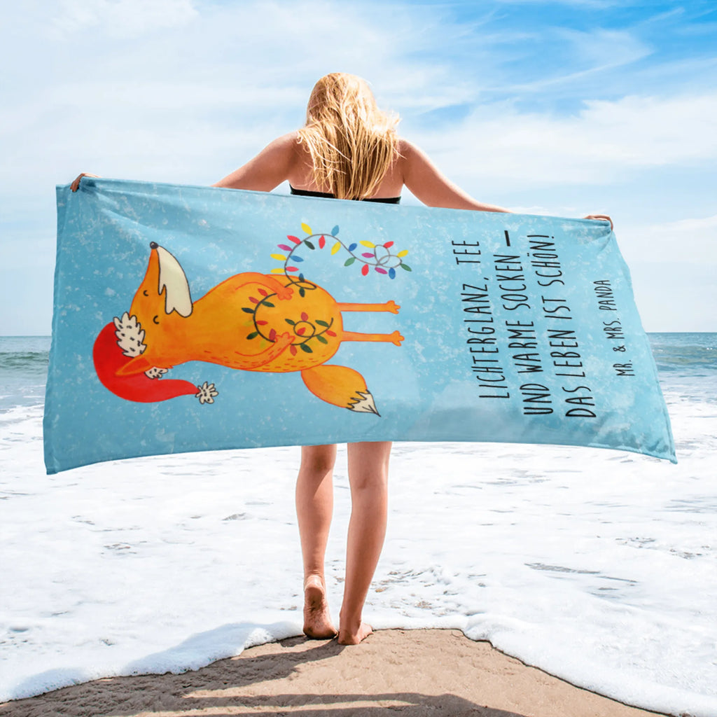 XL ręcznik kąpielowy lis Boże Narodzenie Zima, Boże Narodzenie, dekoracje świąteczne, Mikołaj, Adwent, Wigilia, zimowy motyw