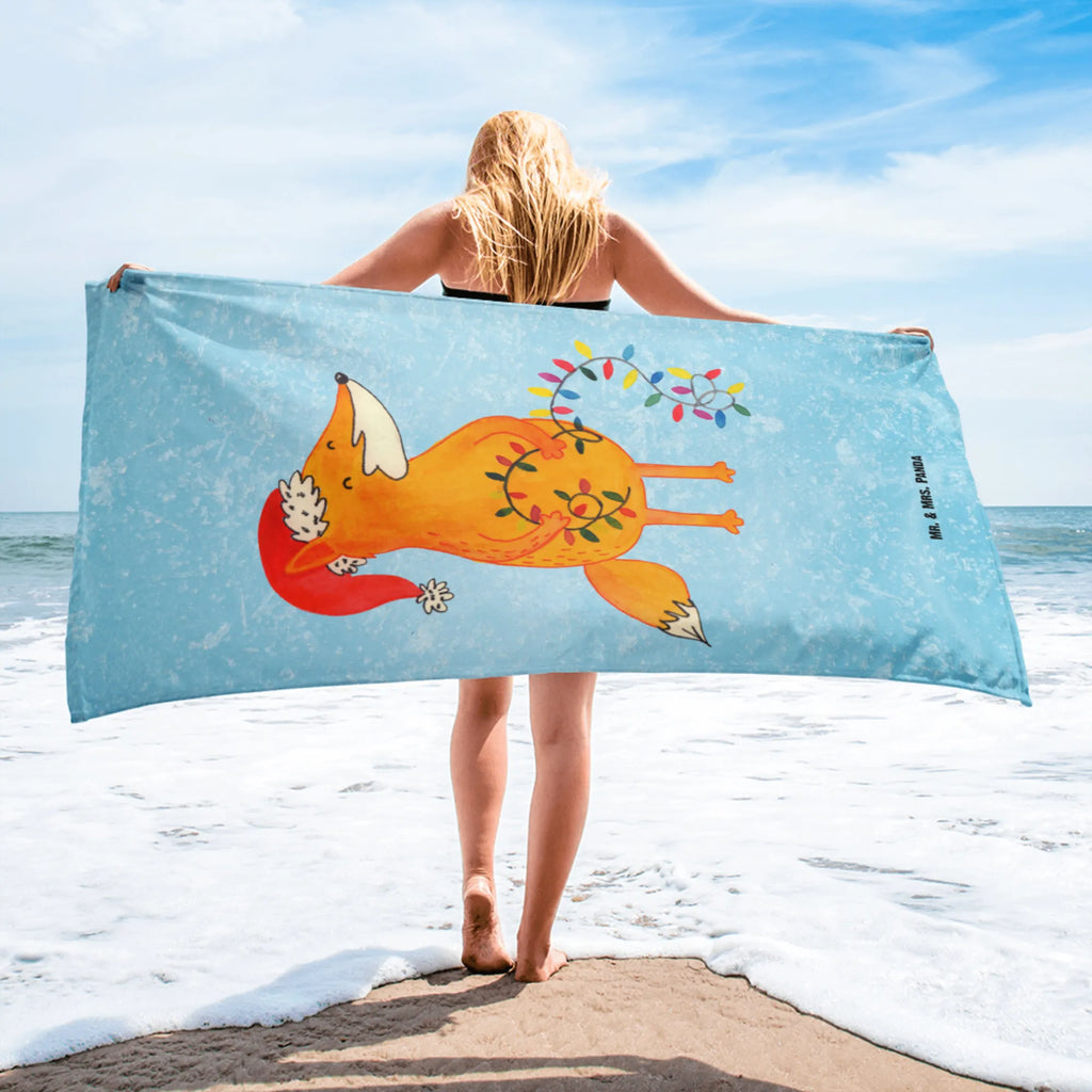 XL ręcznik kąpielowy lis Boże Narodzenie Zima, Boże Narodzenie, dekoracje świąteczne, Mikołaj, Adwent, Wigilia, zimowy motyw