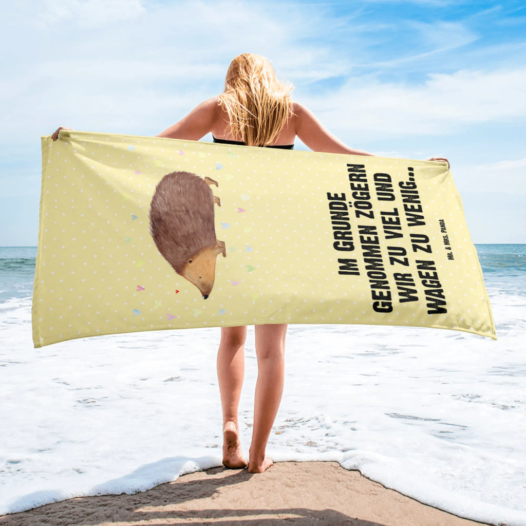 XL bath towel Hedgehog hearts oversized towel, XL bath towel, large beach towel, extra large swim towel, spa towel, luxury bath sheet, small animals, cute, funny, cute animal motives, hand drawn, small world, funny sayings, good mood, happy, gifts, gift ideas, special gifts, animal lover, card, Love, hedgehog, heart, hearts, life, kiss, trust