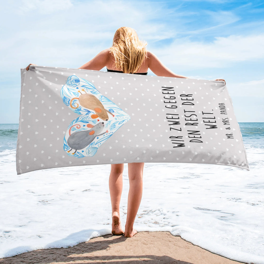 XL ręcznik kąpielowy Myszy serce Miłość, partner, przyjaciel, przyjaciółka, mąż, żona, wesele, zaręczyny, prośba o rękę, prezent miłosny, rocznica, dzień ślubu