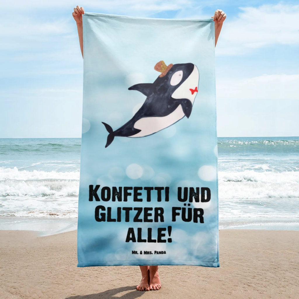 XL bath towel orca cylinder large beach towel, spa towel, extra large swim towel, oversized towel, luxury bath sheet, XL bath towel, Seafood, aquatic animals, ocean, sea, fish, shells, corals, reef, whale, narwhal, sea urchin, lobster, platypus, turtle, manatee, crocodile, orca, shrimp, gifts for seafood lovers, water world, underwater animals, underwater world, vacation, deep sea, seafood fans, gift ideas, seafood decoration, seafood posters, birthday, congratulations, party, feast, glitter, confetti, celebration