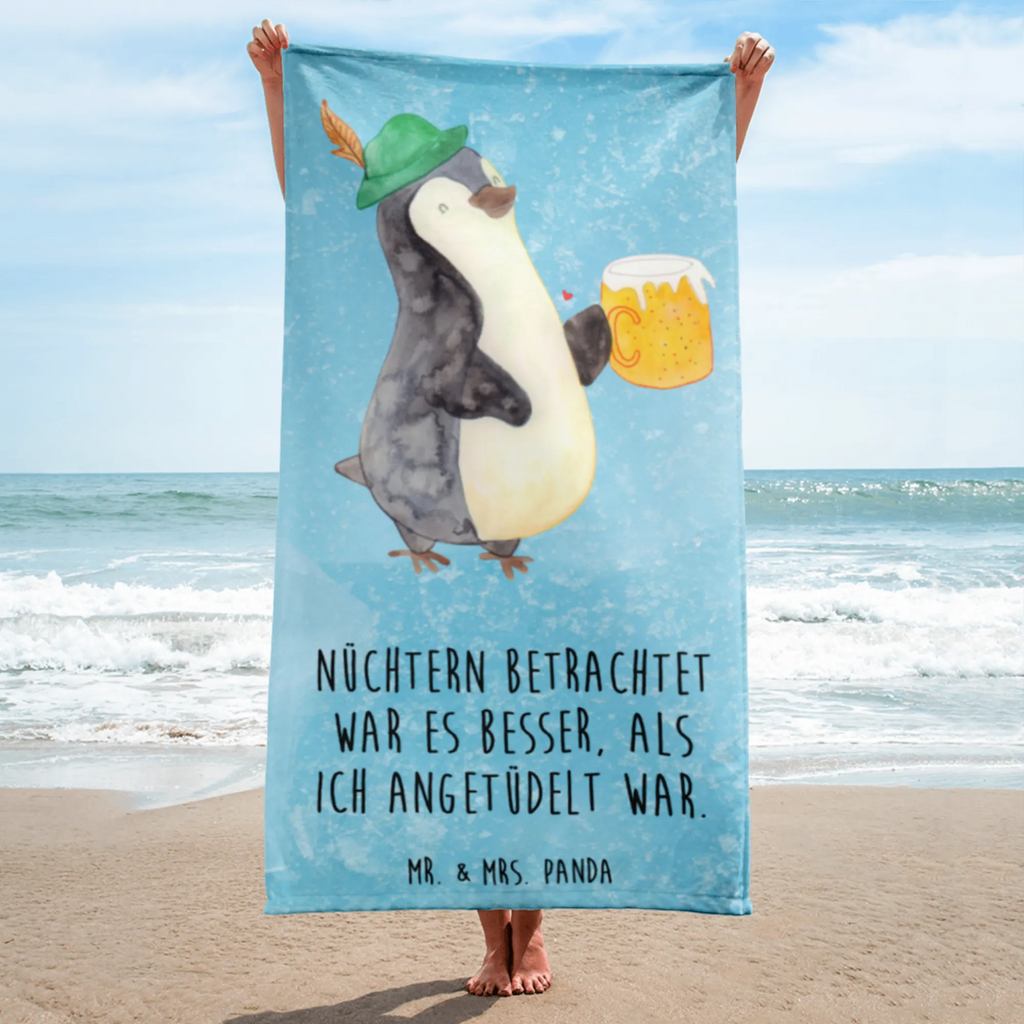 XL bath towel Penguin Beer extra large swim towel, oversized towel, XL bath towel, luxury bath sheet, spa towel, large beach towel, Penguin, North Pole, Winter, Penguins, penguins, beer, Oktoberfest