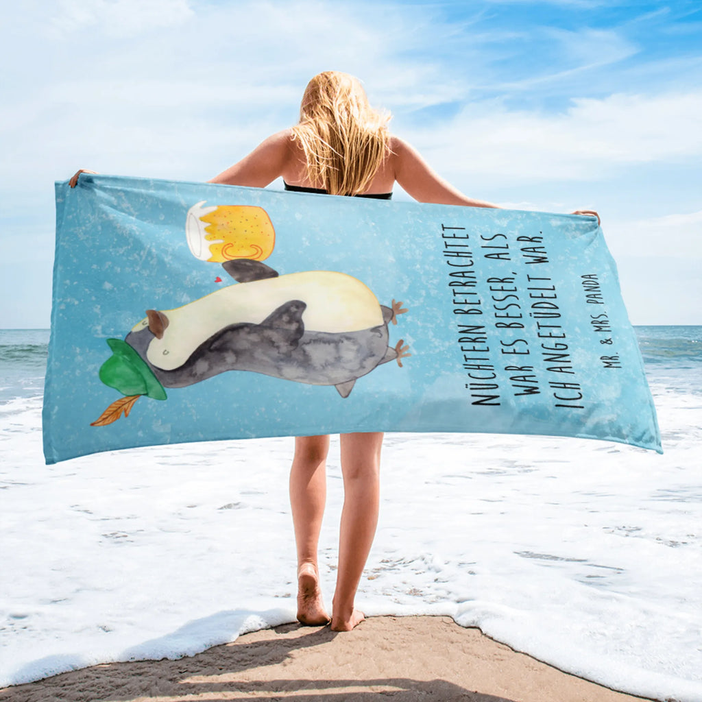 XL bath towel Penguin Beer extra large swim towel, oversized towel, XL bath towel, luxury bath sheet, spa towel, large beach towel, Penguin, North Pole, Winter, Penguins, penguins, beer, Oktoberfest