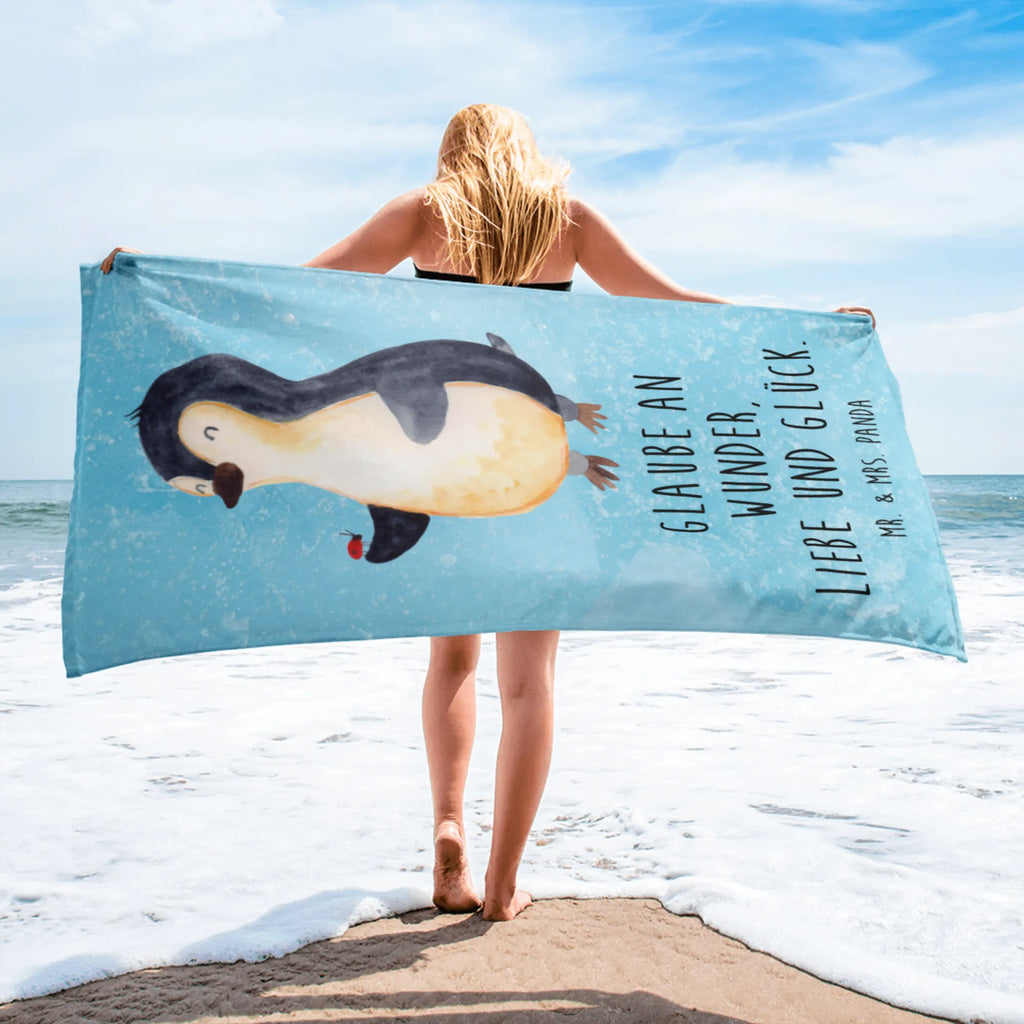 XL bath towel Penguin ladybug oversized towel, XL bath towel, extra large swim towel, spa towel, large beach towel, luxury bath sheet, Penguin, North Pole, Winter, Penguins, joy of life, love, happiness, joy, ladybird, penguins, wonder