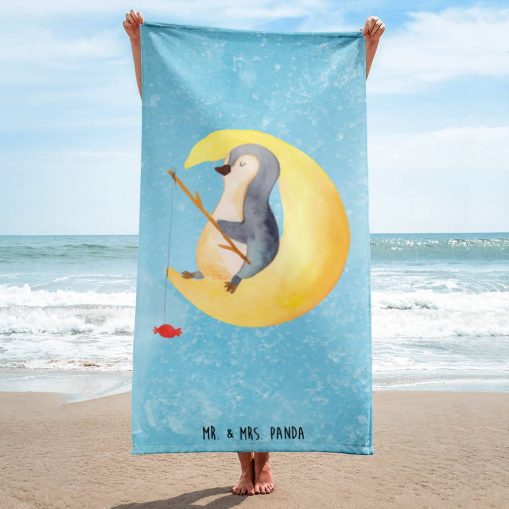 XL bath towel Penguin moon luxury bath sheet, spa towel, extra large swim towel, oversized towel, large beach towel, XL bath towel, Penguin, North Pole, Winter, Penguins, bedroom, night's rest, sleep, guest room, insomnia, penguins, falling asleep, saying