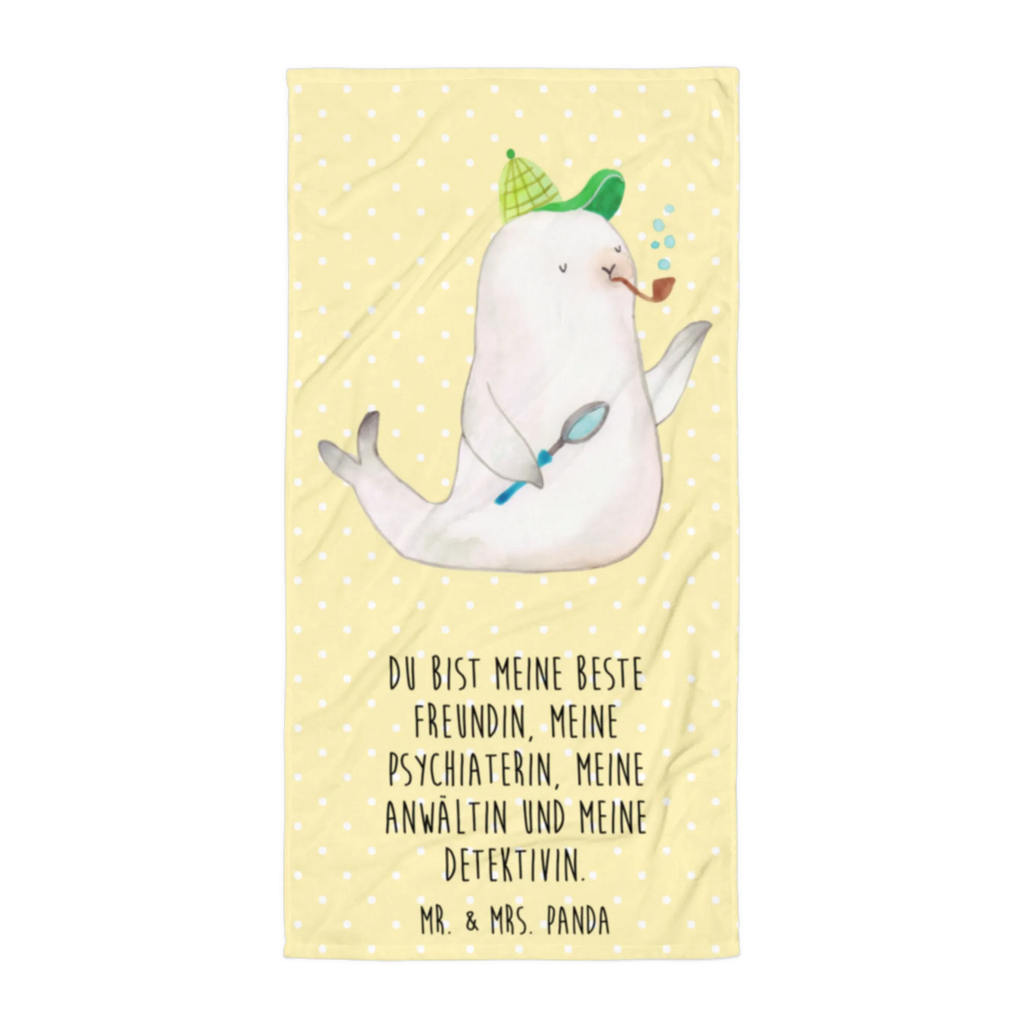 XL ręcznik kąpielowy foka Sherlock Motywy zwierzęce, dobra energia, zabawne powiedzonka, zwierzęta