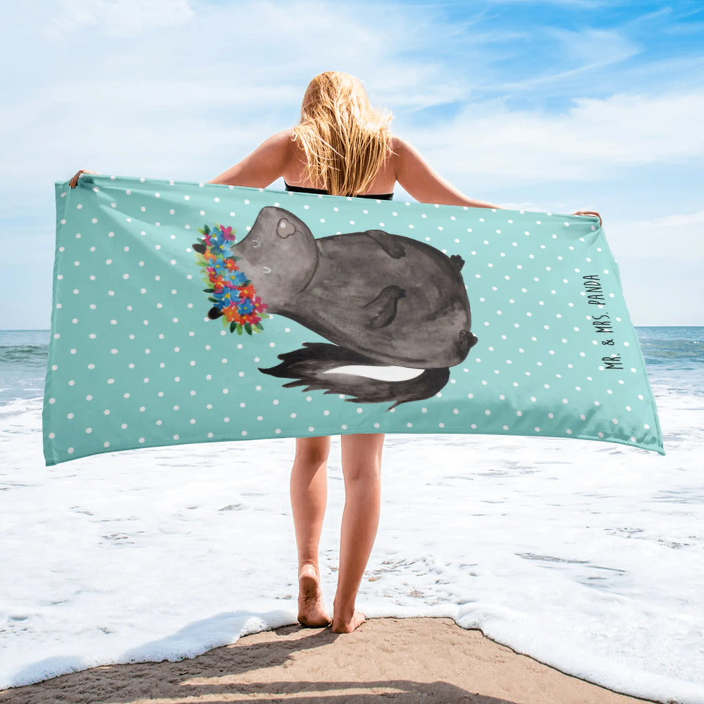 XL ręcznik kąpielowy skunks dziewczynka Stinktier, Skunk