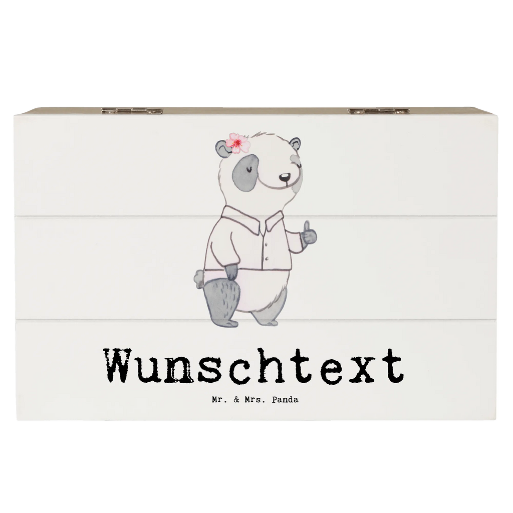 Personalizowane drewniane pudełko Panda Najlepsza kierowniczka zespołu dla, Dziękuję, Prezent, Wręczyć, Urodziny, Prezent urodzinowy, Pomysł na prezent, Podziękować, Upominek, Sprawić radość, Tip na prezent