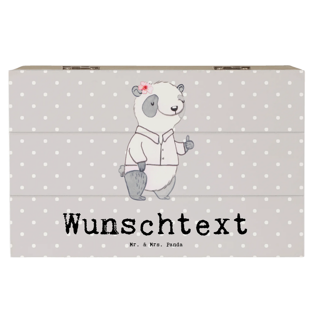 Personalizowane drewniane pudełko Panda Najlepsza kierowniczka zespołu dla, Dziękuję, Prezent, Wręczyć, Urodziny, Prezent urodzinowy, Pomysł na prezent, Podziękować, Upominek, Sprawić radość, Tip na prezent