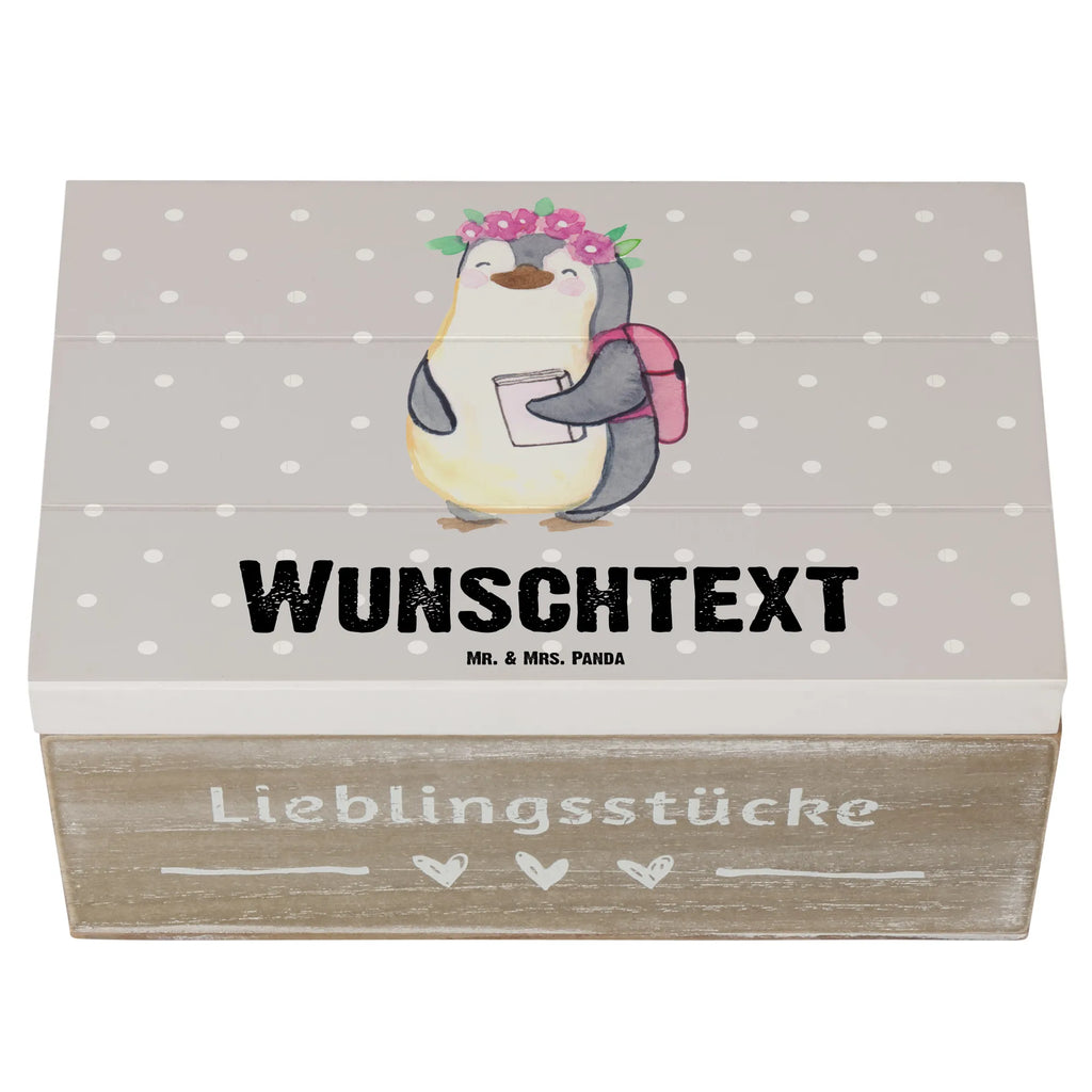 Personalised wooden chest penguin Best granddaughter in the world for, thank you, gift, giving, birthday, birthday present, gift idea, souvenir, make you happy, gift tip, grandma, grandchild, Granddaughter, christening, grandpa, granddaughter, child from daughter, child from son