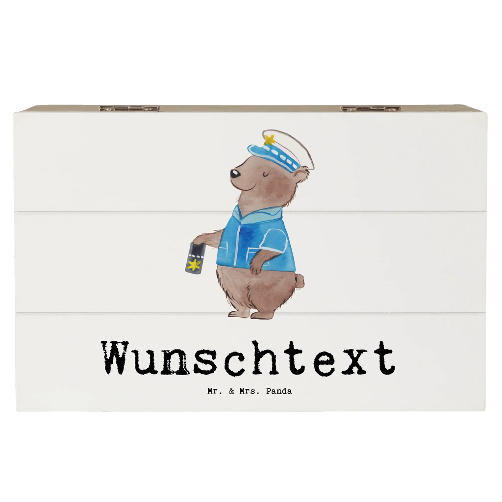 Personalizowane drewniane pudełko Policjant serce Zawód, Wykształcenie, Jubileusz, Pożegnanie, Emerytura, Kolega, Koleżanka, Prezent, Dawać, Pracownik, Współpracownik, Firma, Dziękuję, Dziękuję bardzo