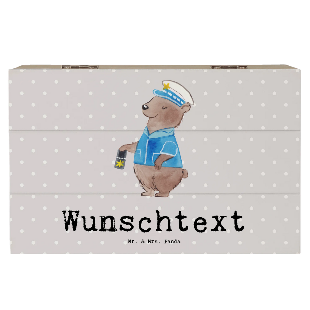 Personalised wooden chest Policewoman heart gift, gift idea, best, farewell gift, passing exam, anniversary, retirement, promotion, job start, sayings, funny, profession