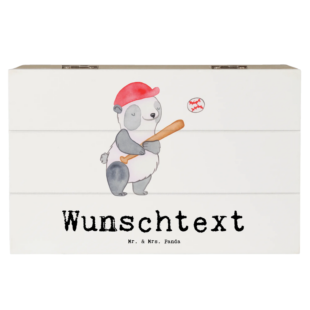 Personalizowane drewniane pudełko Panda Gra w baseball Prezent, Sport, Dyscyplina sportowa, Hobby, Darować, Dziękuję, Dzięki, Wyróżnienie, Wygrana, Sportowiec