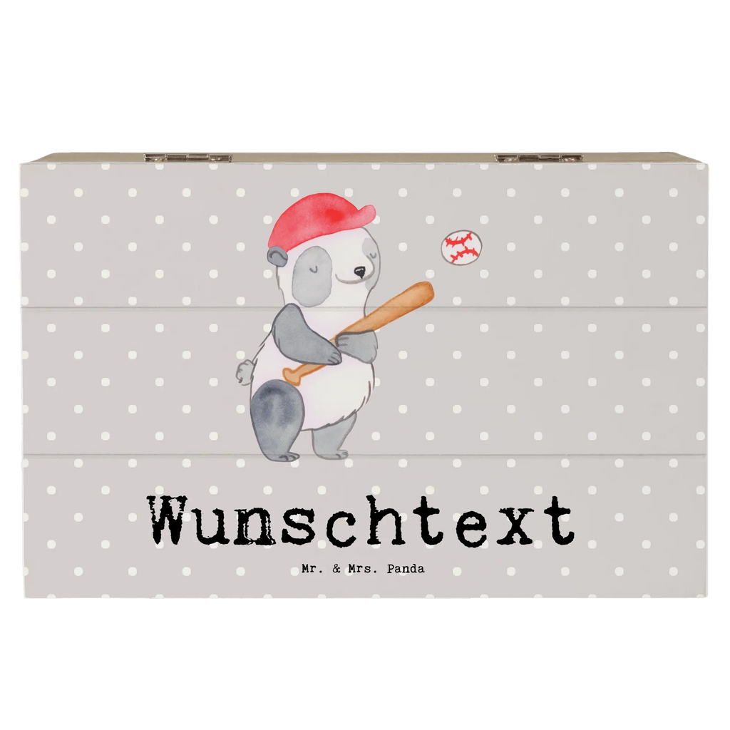 Personalizowane drewniane pudełko Panda Gra w baseball Prezent, Sport, Dyscyplina sportowa, Hobby, Darować, Dziękuję, Dzięki, Wyróżnienie, Wygrana, Sportowiec