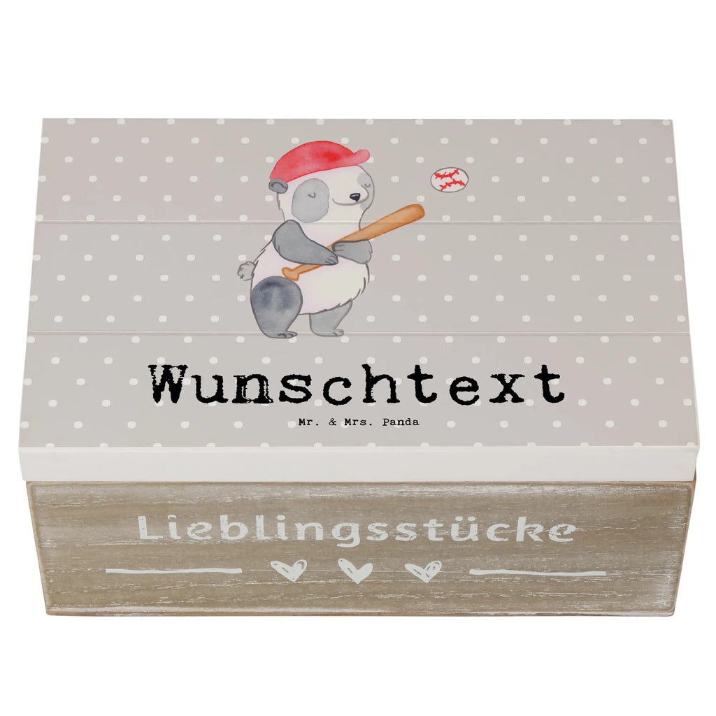 Personalizowane drewniane pudełko Panda Gra w baseball Prezent, Sport, Dyscyplina sportowa, Hobby, Darować, Dziękuję, Dzięki, Wyróżnienie, Wygrana, Sportowiec