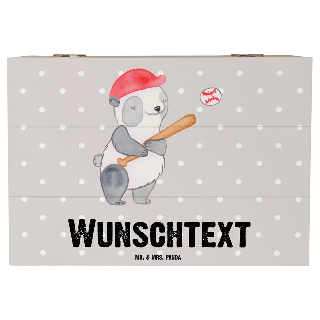 Personalizowane drewniane pudełko Panda Gra w baseball Prezent, Sport, Dyscyplina sportowa, Hobby, Darować, Dziękuję, Dzięki, Wyróżnienie, Wygrana, Sportowiec