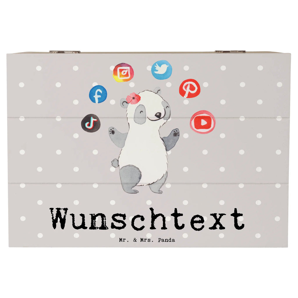 Personalizowane drewniane pudełko Influencerka serce Zawód, Wykształcenie, Jubileusz, Pożegnanie, Emerytura, Kolega, Koleżanka, Prezent, Dawać, Pracownik, Współpracownik, Firma, Dziękuję, Dziękuję bardzo