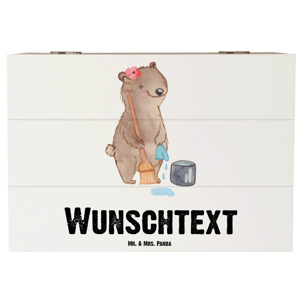 Personalizowane drewniane pudełko Sprzątaczka serce Zawód, Wykształcenie, Jubileusz, Pożegnanie, Emerytura, Kolega, Koleżanka, Prezent, Dawać, Pracownik, Współpracownik, Firma, Dziękuję, Dziękuję bardzo