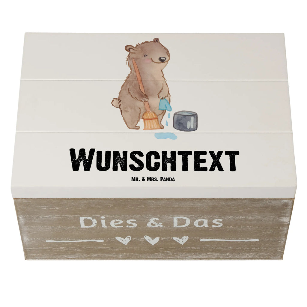 Personalised wooden chest cleaning lady heart gift, gift idea, best, farewell gift, passing exam, anniversary, retirement, promotion, job start, sayings, funny, profession