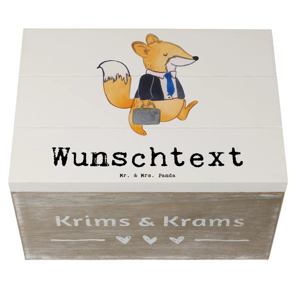 Personalised wooden chest Fox Best colleague in the world for, thank you, gift, giving, birthday, birthday present, gift idea, souvenir, make you happy, gift tip, office, employee, Work colleague, profession, work, fellow worker, colleague, farewell gift, retirement