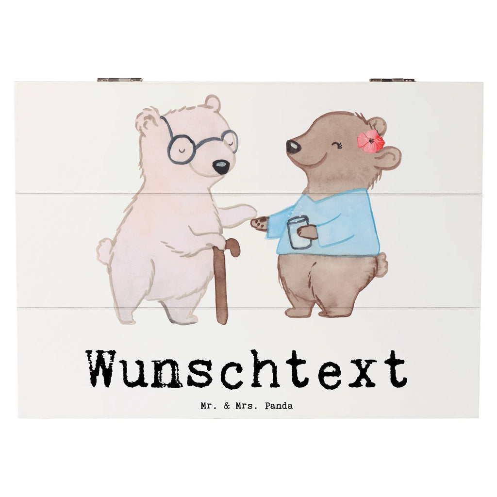 Personalizowane drewniane pudełko opiekunka osób starszych serce Zawód, Wykształcenie, Jubileusz, Pożegnanie, Emerytura, Kolega, Koleżanka, Prezent, Dawać, Pracownik, Współpracownik, Firma, Dziękuję, Dziękuję bardzo