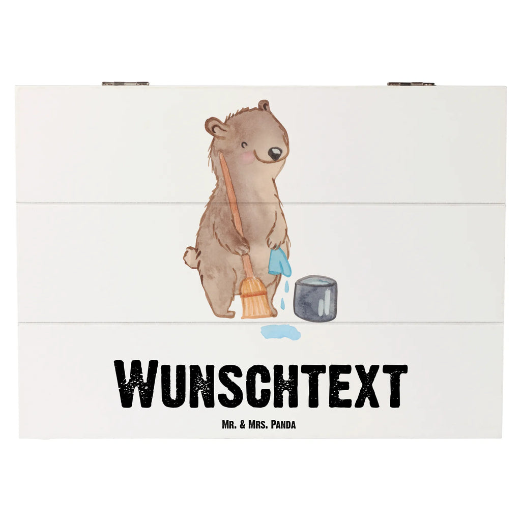 Personalised wooden chest cleaning lady heart gift, gift idea, best, farewell gift, passing exam, anniversary, retirement, promotion, job start, sayings, funny, profession