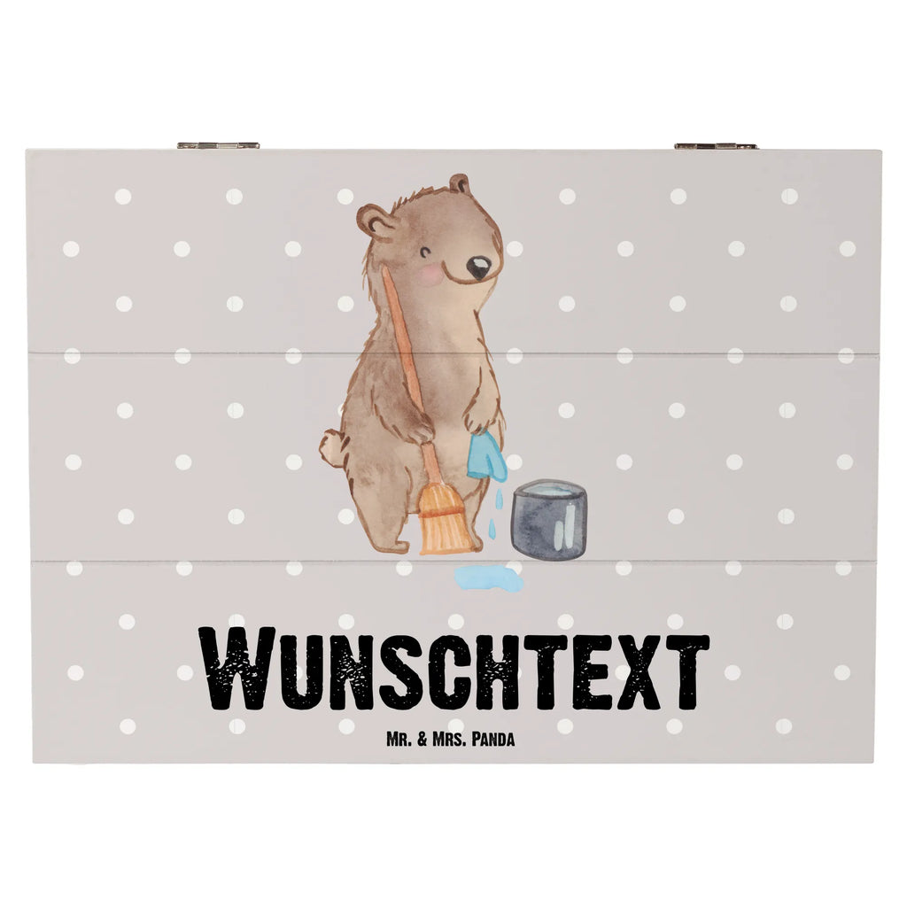 Personalised wooden chest cleaning lady heart gift, gift idea, best, farewell gift, passing exam, anniversary, retirement, promotion, job start, sayings, funny, profession