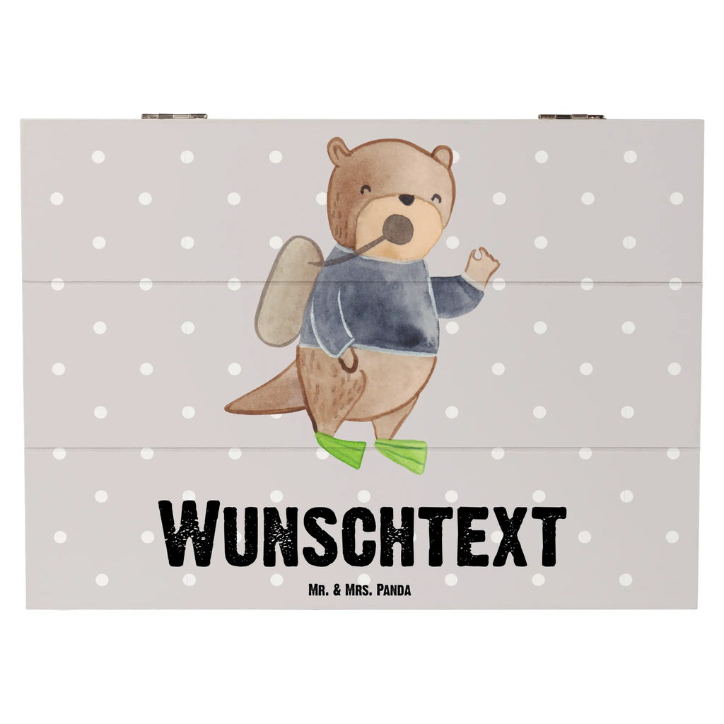 Personalizowane drewniane pudełko Instruktor nurkowania serce Zawód, Wykształcenie, Jubileusz, Pożegnanie, Emerytura, Kolega, Koleżanka, Prezent, Dawać, Pracownik, Współpracownik, Firma, Dziękuję, Dziękuję bardzo