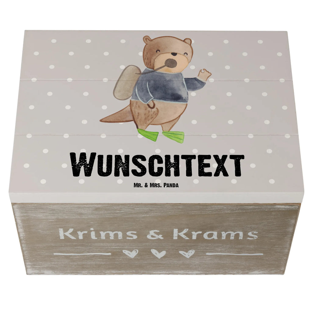 Personalizowane drewniane pudełko Instruktor nurkowania serce Zawód, Wykształcenie, Jubileusz, Pożegnanie, Emerytura, Kolega, Koleżanka, Prezent, Dawać, Pracownik, Współpracownik, Firma, Dziękuję, Dziękuję bardzo