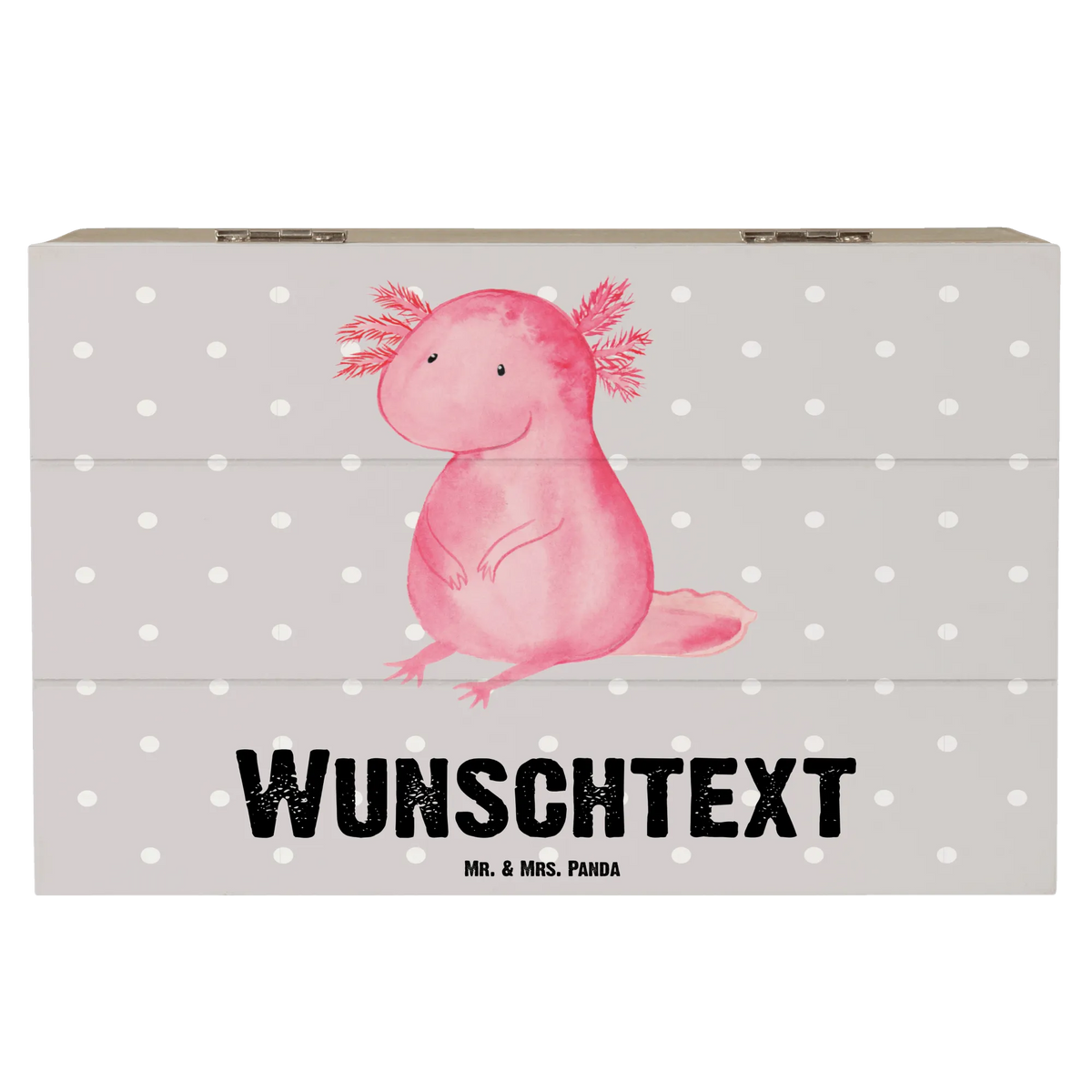 Personalised wooden chest axolotl zero marine animals, salamander, Axelotl, Mexican walking fish, cheerful, contented, wisdom, lifestyle, worldly wisdom, girlfriend
