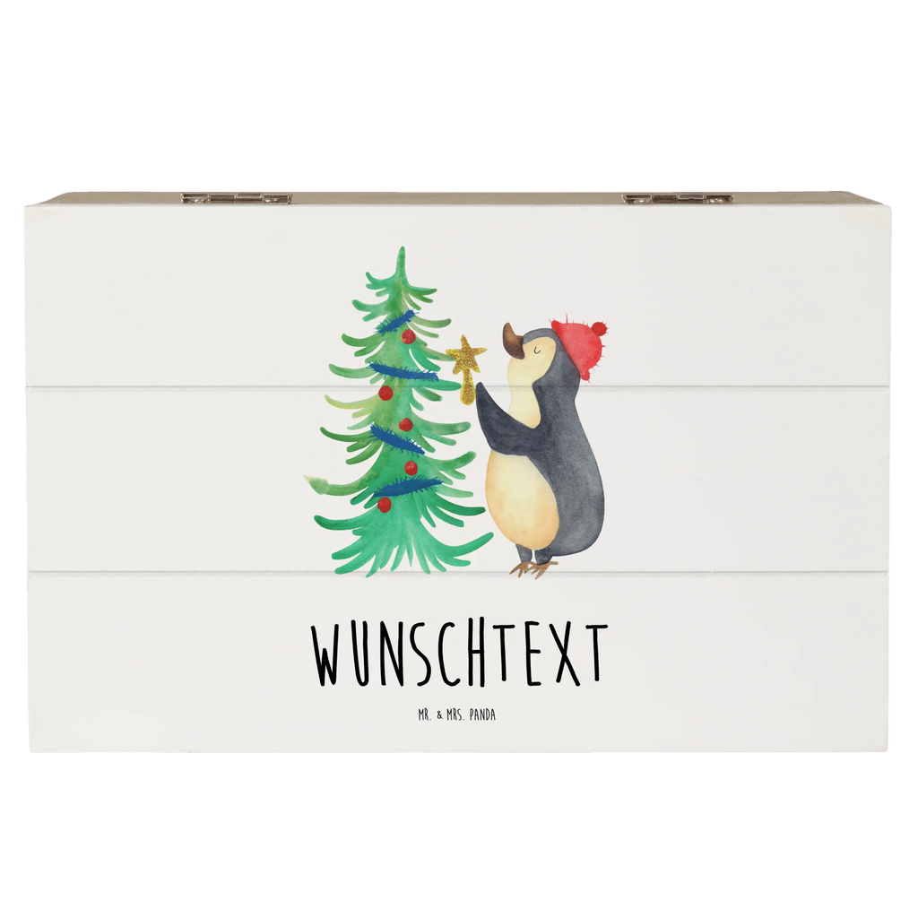 Personalised wooden chest penguin Christmas tree Winter, Christmas, Christmas time, snow, Penguin