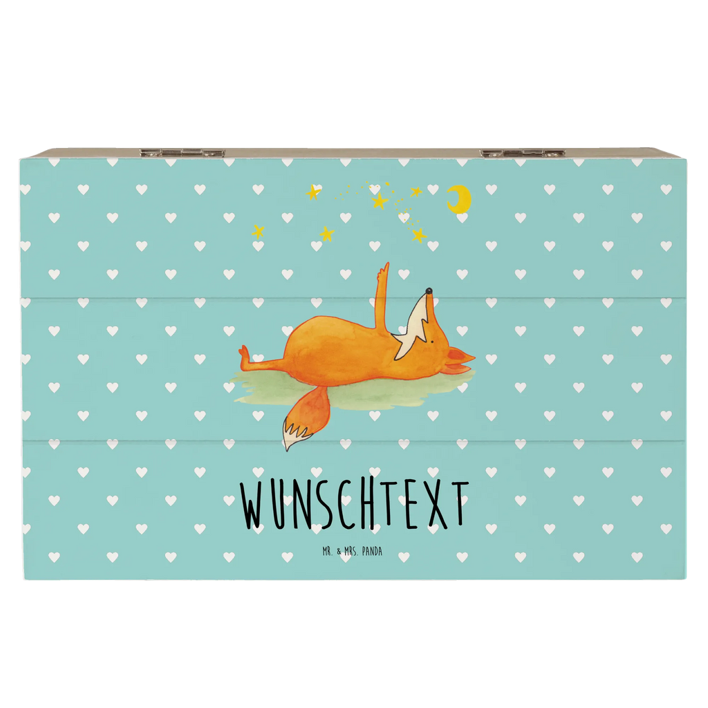 Personalizowane drewniane pudełko lis Gwiazdy Lis